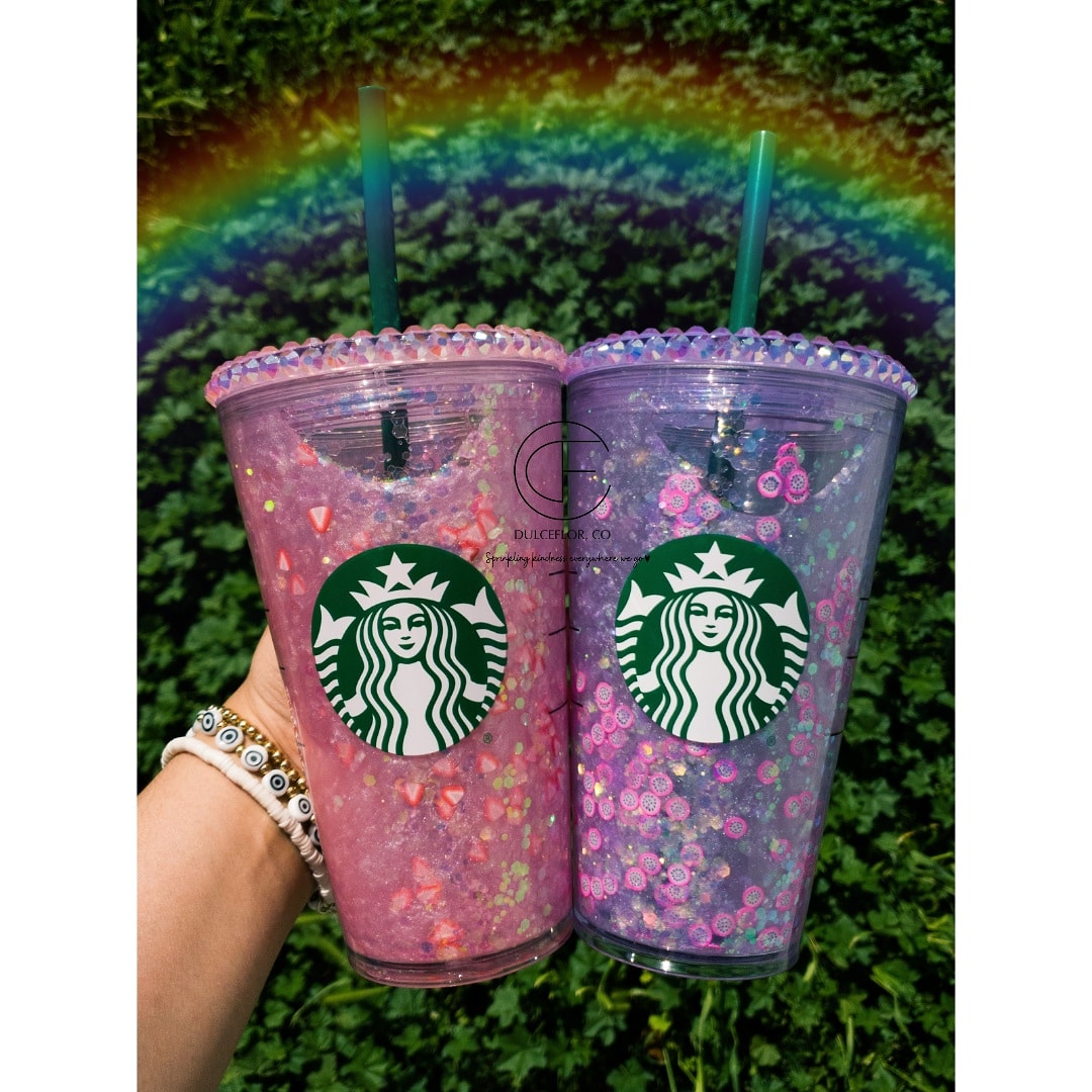 Pink drink Starbucks Snowglobe Tumbler